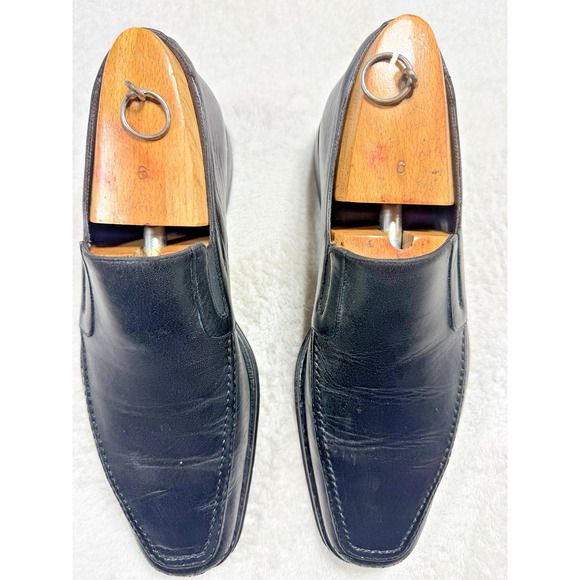 Bruno Magli Raging Italian Loafers Mens 9 M Black Leather Slip On Dress Shoes main image 6